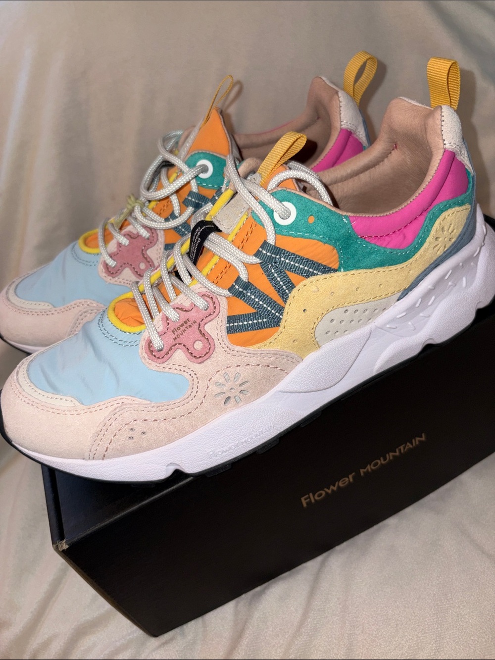 NWT YAMANO 3 WOMAN
Suede and technical fabric sneakers - Pink-Light Blue - Picture 12 of 15